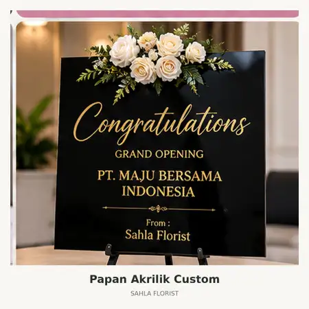 Papan Bunga Akrilik Living World Denpasar